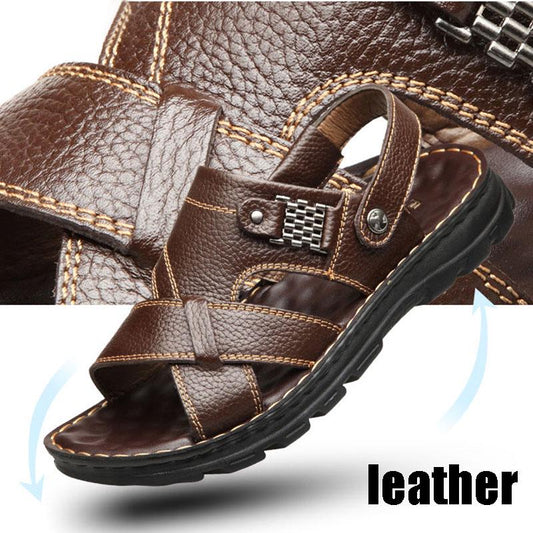 Men Sandals Genuine Leather Men Beach Shoes Brand Men Casual Shoes Men Slippers Sneakers Summer Shoes