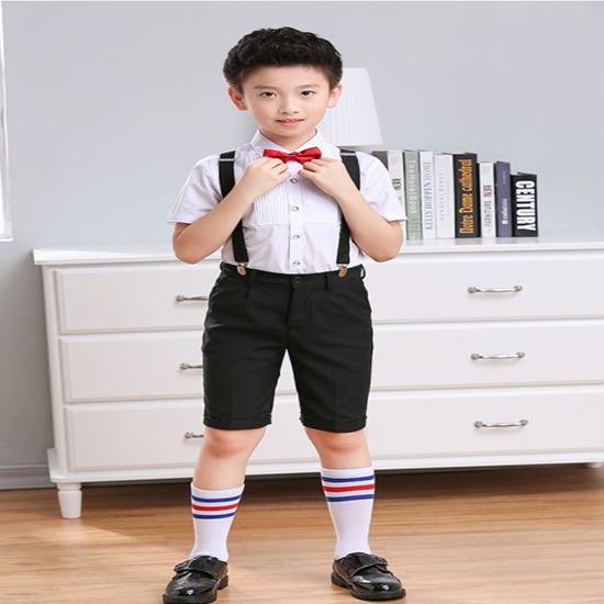 Boys Dress Vest Suit Black Host Children's Suit Elementary School Chorus Costumes