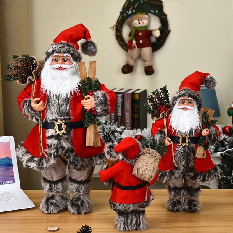 Christmas Decoration Ornaments Red Santa Claus Doll Dolls Home Plush Toys Window Christmas Supplies