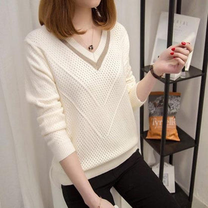 Casual Women Knitted Sweater Pullovers Full Sleeve Ladies Fashion Sweaters Female Winter and Autumn