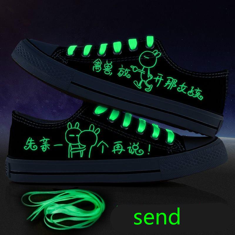 WTEMPO Fluorescent Breathable High-top Canvas Shoes for Men Women Students Board Shoes Couple Casual Shoes