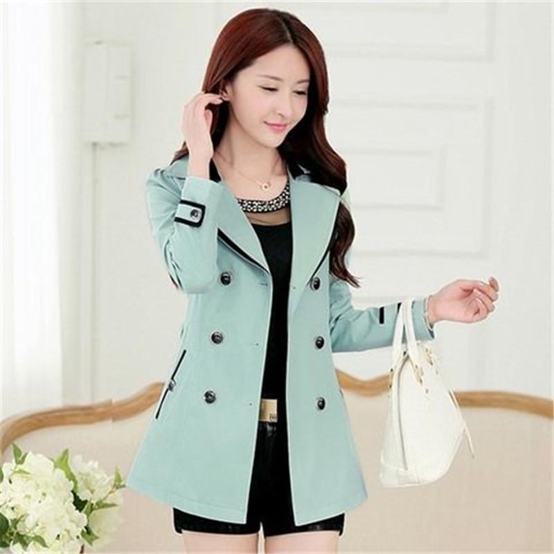 2019 Woman Short Windbreaker Casual Student Clothes Easy Loose Coat Moda Mujer Trench Coat Outwear