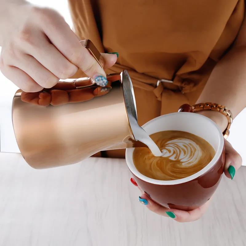 0.35-0.5L Milk Steaming Frothing Pitcher Stainless Steel Foam Milk Jug Craft Latte Spresso Cappuccino Coffee Pull Flower Cup