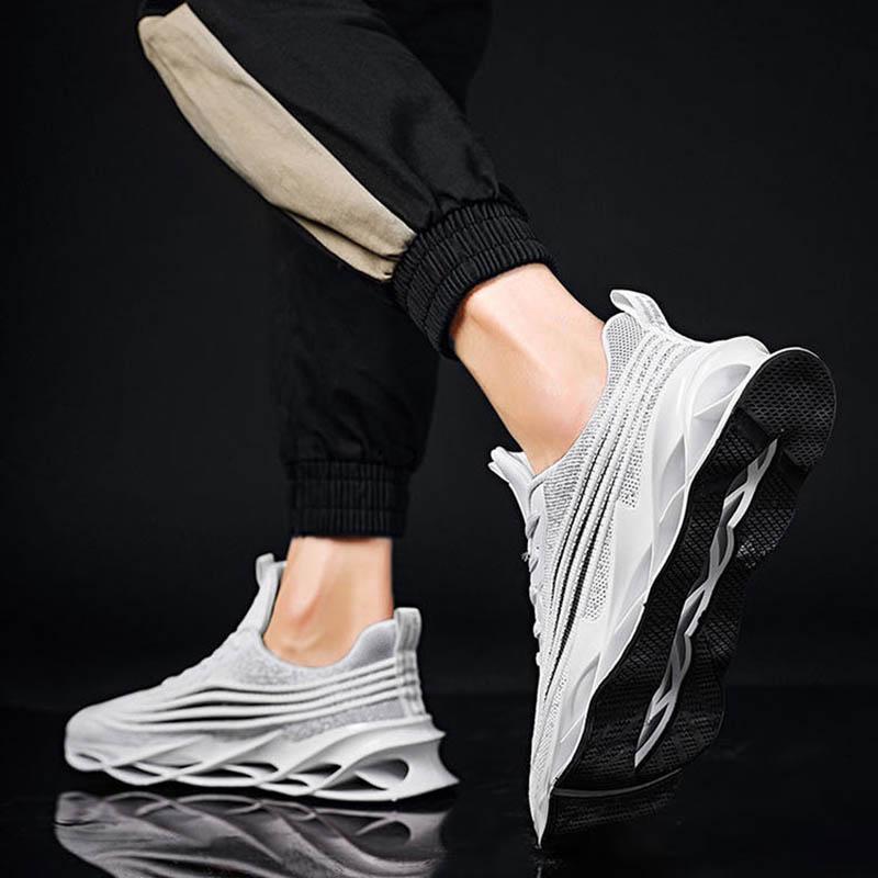 Plus Size 39-44 Men Mesh Sneakers Low-top Running Deodorant Basketball Shoes Non-slip Wear-resistant Sports Shoes Blade Shoes