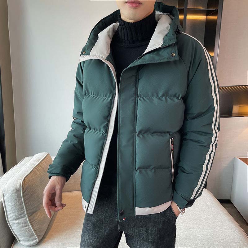 Thick Cotton-padded Jacket Men's Jacket Winter New Trend Warmth Winter Clothing All-match Hooded Cotton-padded Jacket Men's Clothing