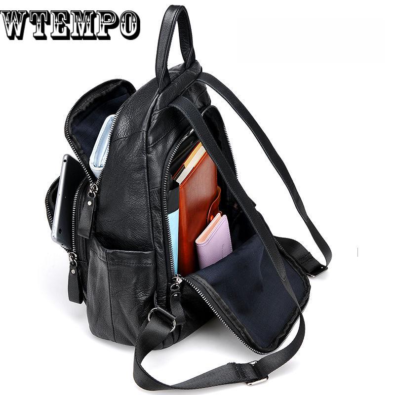 Female Backpack Casual For Women Pu Leather Backp Pack Shoulder Cross Bags Travel School