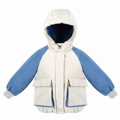 Winter Children's Warm and Windproof Quilted Jacket Hooded Down Padded Jacket