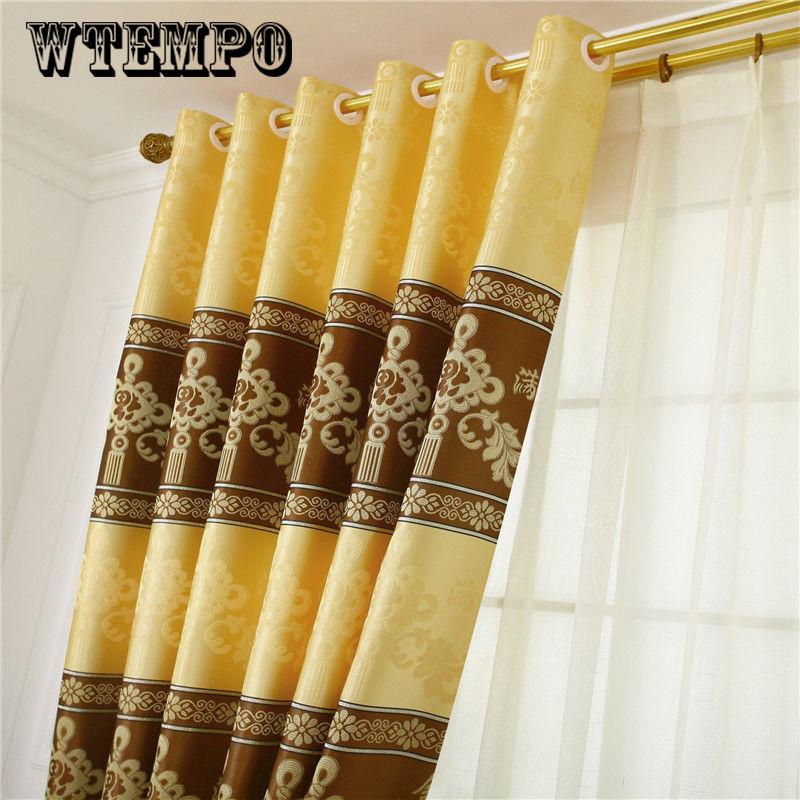 High-grade European-style embroidery finished curtains Crown flower fabric matching curtains