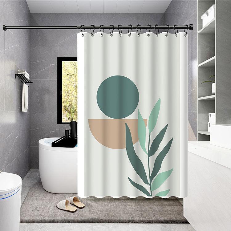 Hook Bathroom Shower Curtain Waterproof and Mildewproof Bathroom Curtain Thickened Shower Curtain