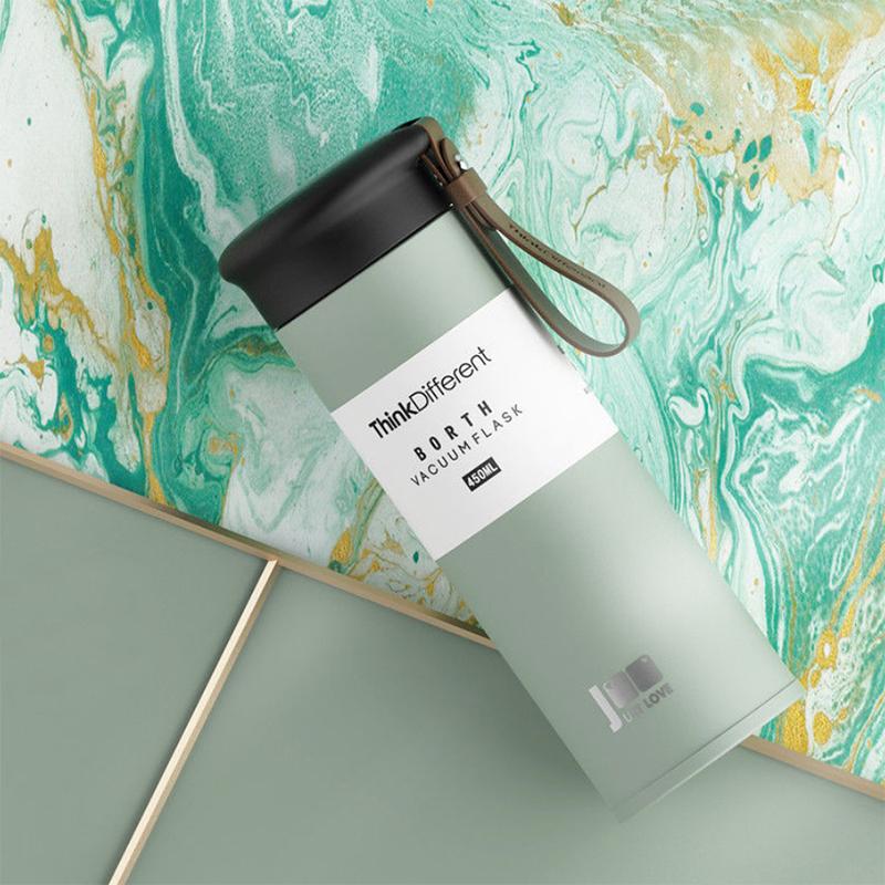 304 Stainless Steel Vacuum Flask Male Student Large Capacity Water Cup Female Korean Version Simple Tea Cup Portable Water Cup