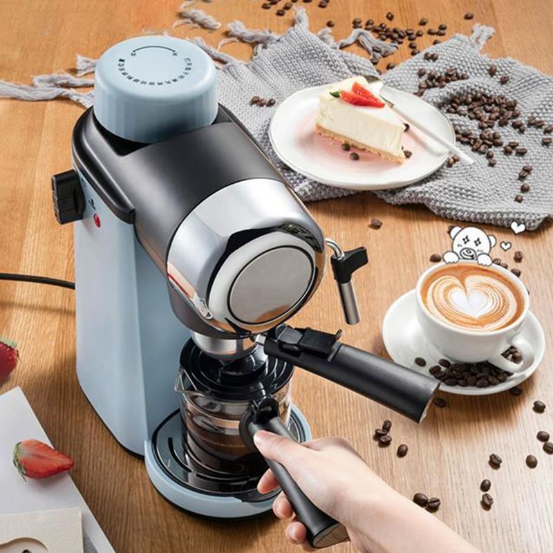 Coffee Machine Semi-automatic Household Espresso Machine with Steam Function Small Steam Milk Coffee Machine