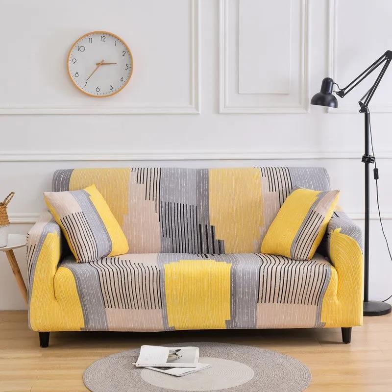 1/2/3/4 Seaters Marble Sofa Cover Slipcovers Elastic Armchair Slipcovers Dining Room Stretch Sofa Covers for Living Room