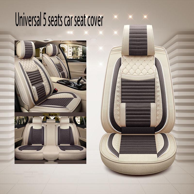 Car seat cover Waterproof Car Seat Cover Universal 5 set Auto Seat Cushion Leather 5 seats Universal