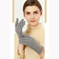 Women's Winter Warm Gloves Velvet Cold-proof Show Two-finger Thumb Index Fingers Simple Solid Touch Screen Office Typing Velvet Self-heating Mittens