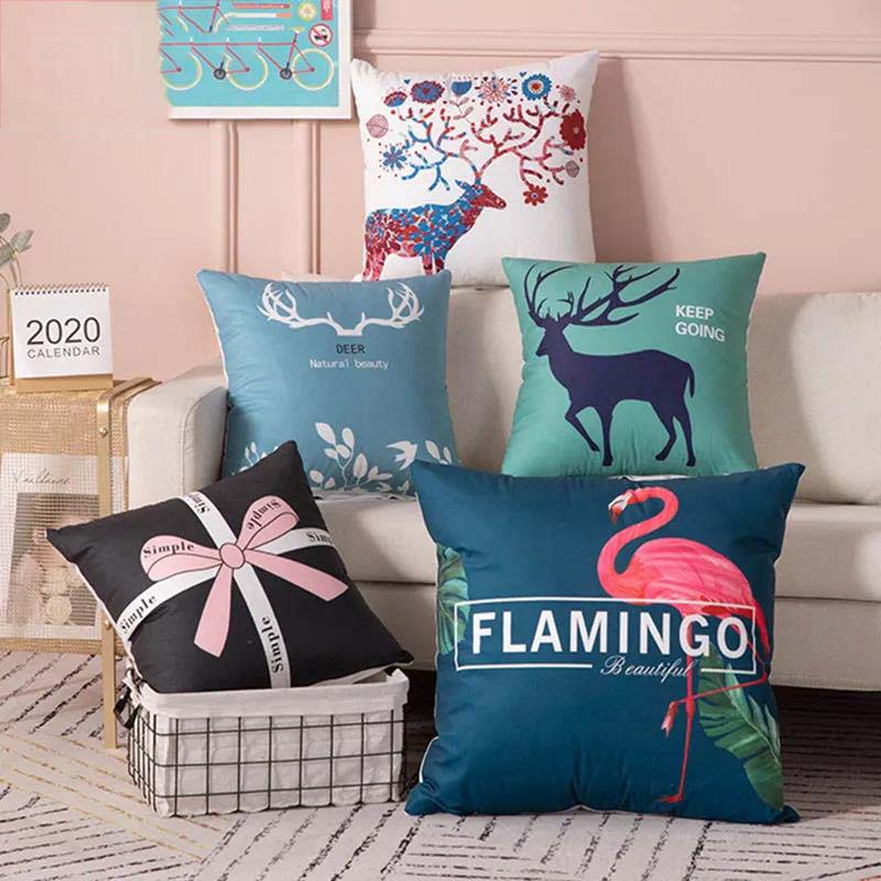 Cartoon Pillow Living Room Sofa Cushion Cover Car Office Waist Support Nap Pillow Bedside Back Cushion