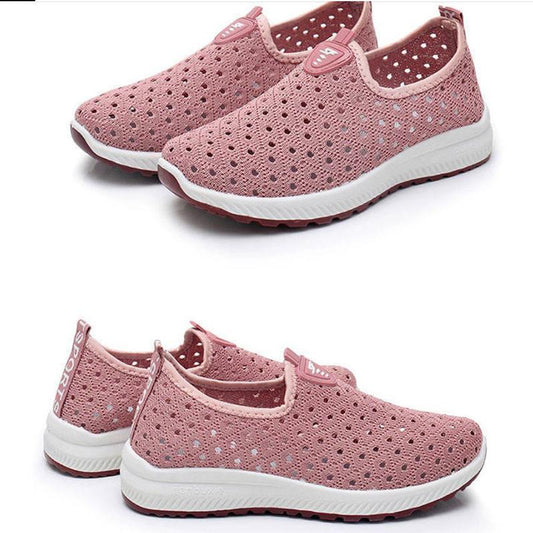 Mesh Shoes Women Summer Old Beijing Cloth Shoes Women's Shoes Breathable Hollow Mesh Casual Sneakers Women Middle-aged Mom Shoes