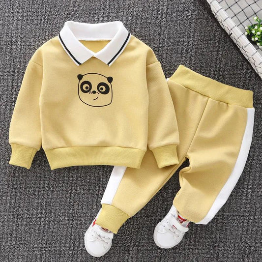 Kid Suit Long-sleeved Two-piece Set Children Leisure Sports Spring and Autumn