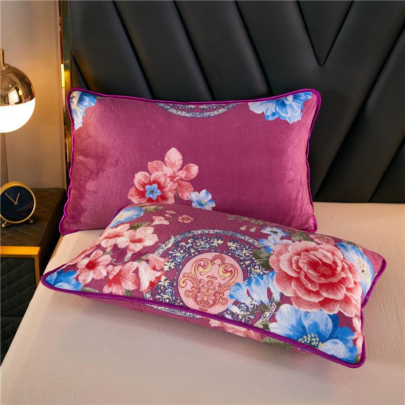 Thick Mink Velvet Pillowcase Milk Velvet Student Dormitory Flannel Pillowcase Bedding