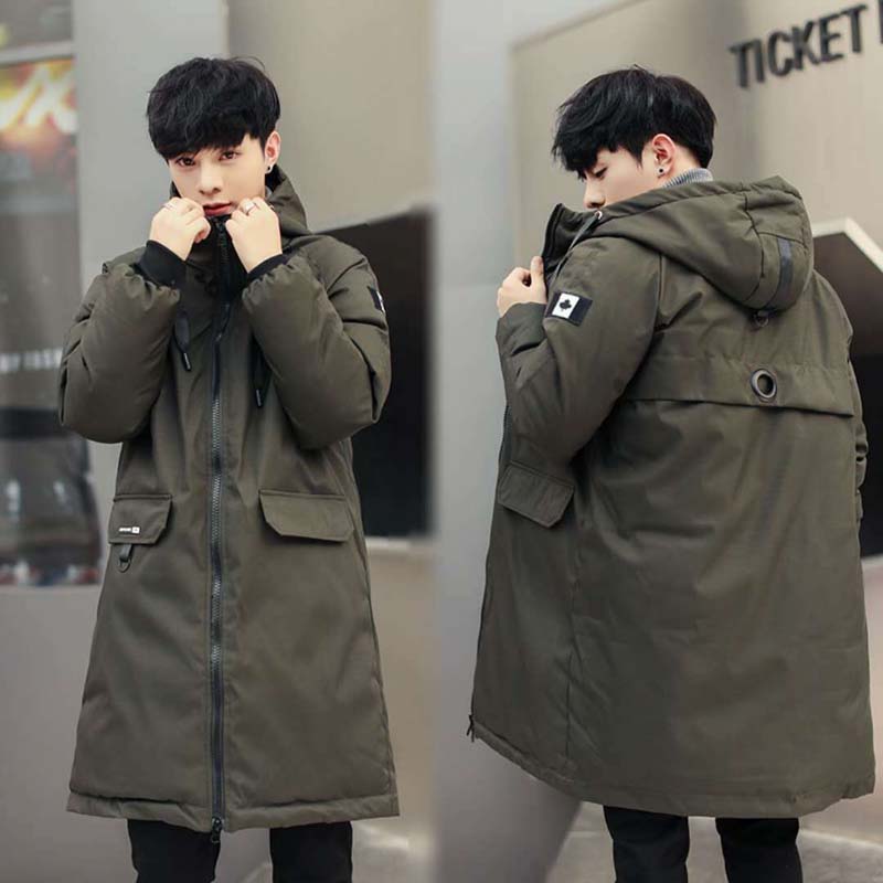 2021 New Cotton-padded Jacket Men's Winter Mid-length Thick Coat To Keep Warm and Large Size Youth Padded Jacket