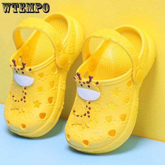 Yellow Giraffe Baby Shoes Sandals Also Slippers Summer Baby Cartoon Cute Slippers Flip Shoes