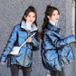 Disposable Bright Face Women's Cotton-padded Jacket Winter Loose Cotton-padded Jacket Casual Stand-collar Padded Jacket