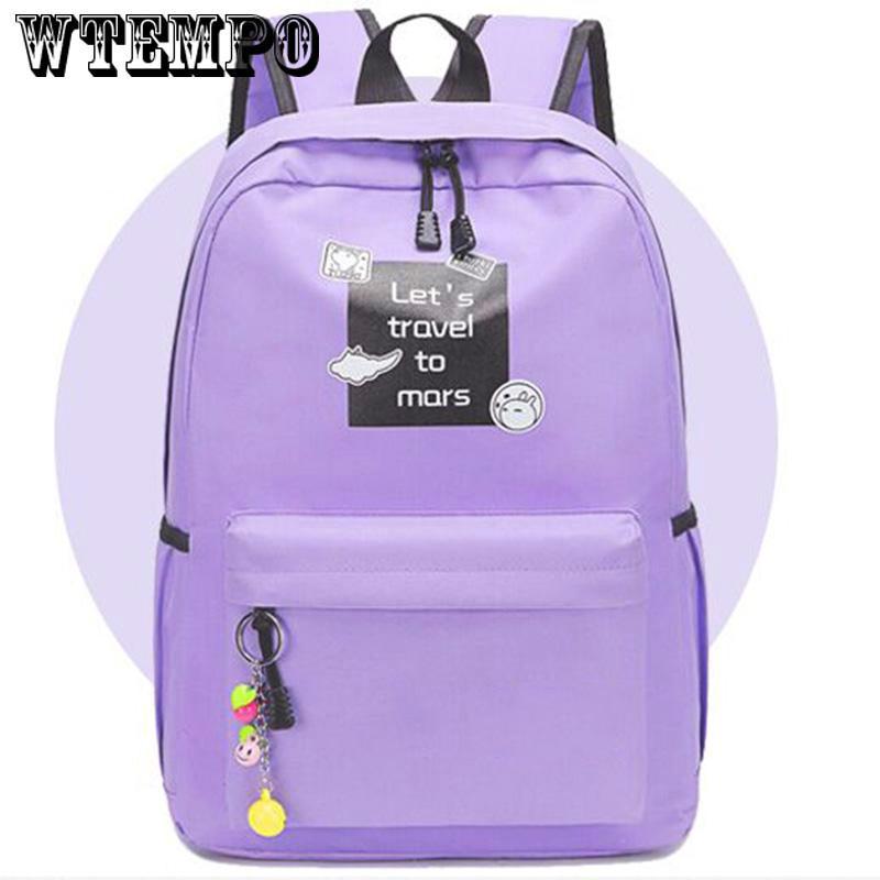 Backpack Girls Boys Letter School Bag Travel Satchel Women Shoulder Rucksack