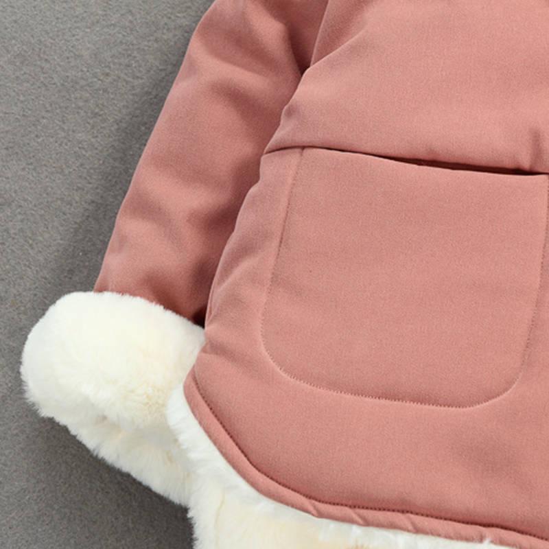 Baby Fleece Jacket Hooded Plus Velvet Infant Boys Coat Newborn Baby Girls Outerwear Toddler Parka