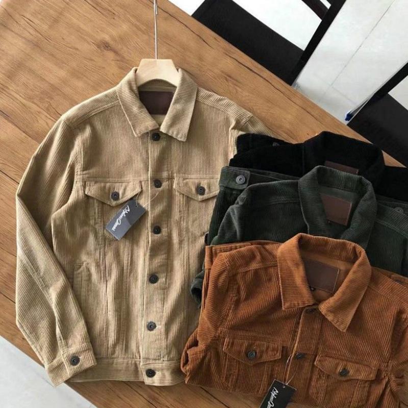 American Corduroy Jacket Men's Retro Washed and Old Loose Multi-pocket Tooling Fashion Comfortable Jacket