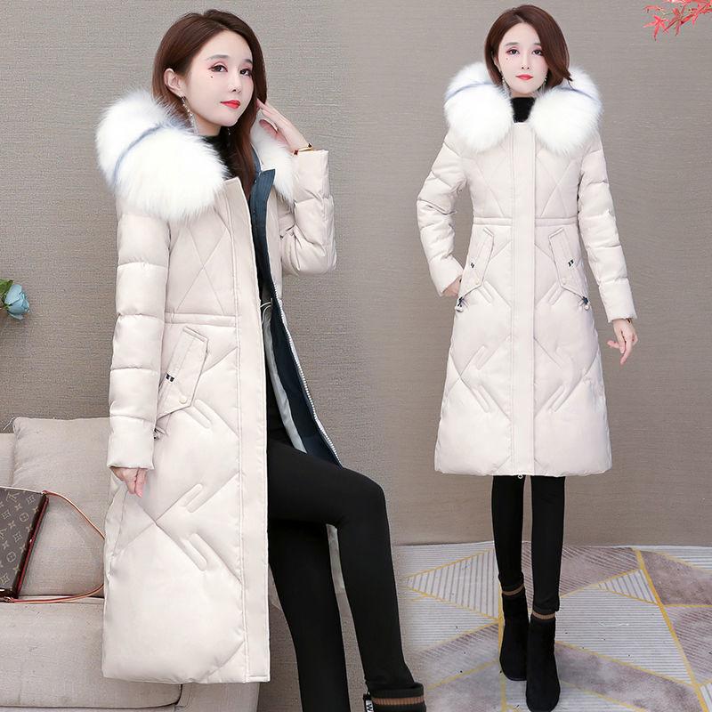 Winter Mid-length Korean Style Loose Fashion Women's Fur Collar Down Padded Jacket Tide