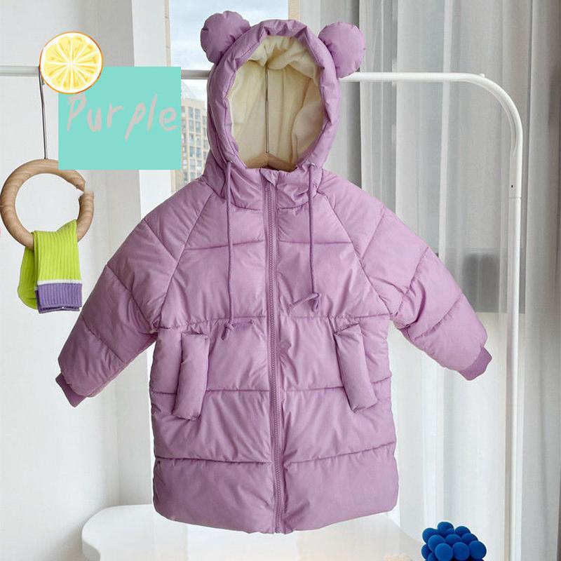 Children's Padded Jacket Boys Korean Mid-length Padded Jacket Women's Middle and Small Children Down Padded Jacket Thick Winter