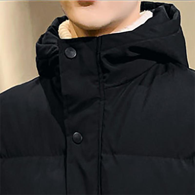 Men's Winter Bread Jacket Down Cotton Jacket Thick Bright Color Cotton Jacket Hooded Korean Padded Jacket