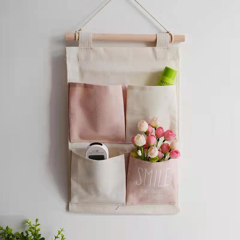 12/13 Pockets Fabric Hanging Bag Storage Bag on The Wall Behind The Door Dormitory Storage Bag Home Mobile Phone Sundries Decoration Hanging Pocket