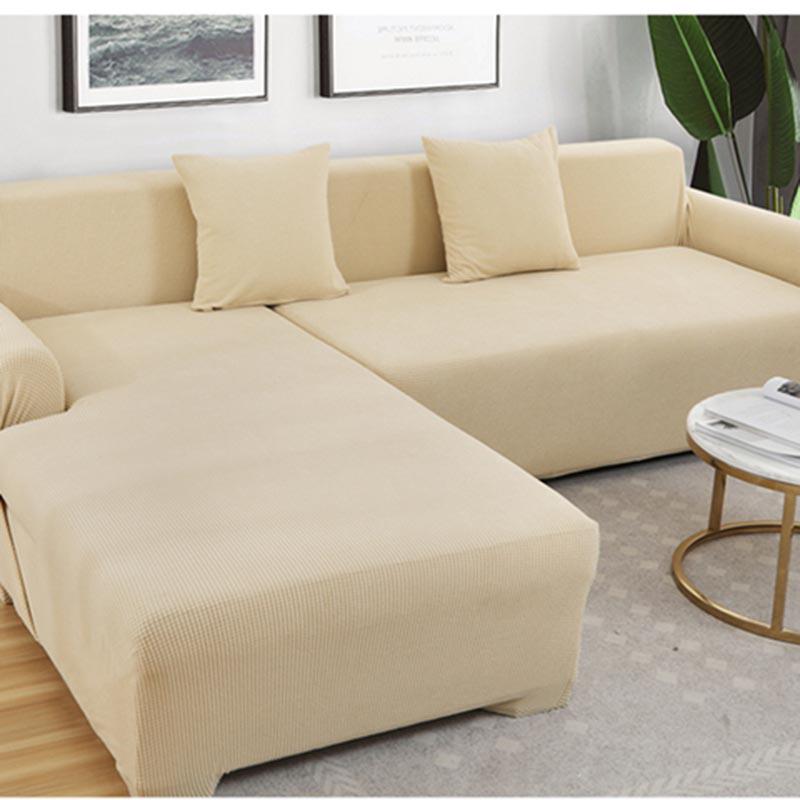 L Shaped Sofa Covers Living Room Sectional Chaise Longue Slipcover Stretch Covers for Corner Sofa