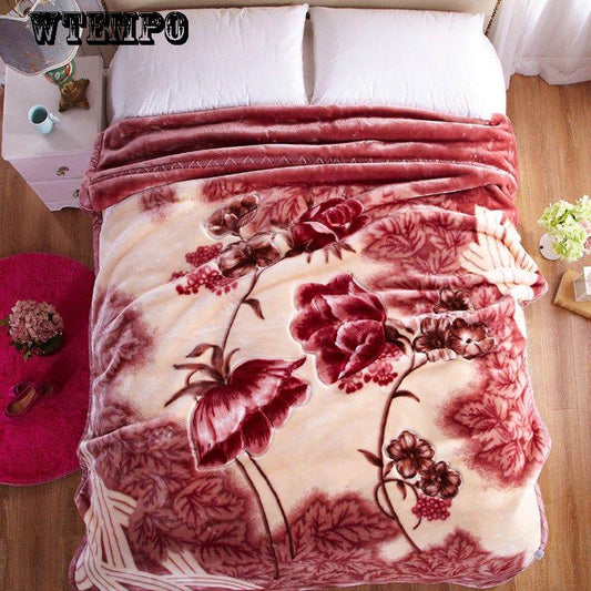 Double Thick Blanket Winter Blanket Wedding Blanket Fashion Cashmere Blanket Bedding