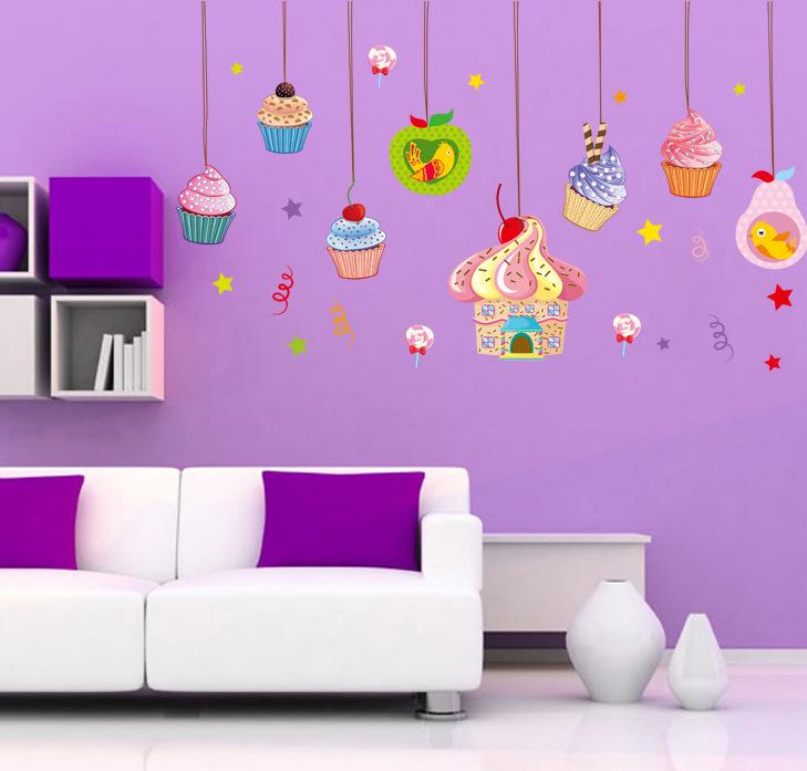 Removable Cartoon Children's Room Bedroom Decor PVC Wall Sticker Mural removable wallpaper