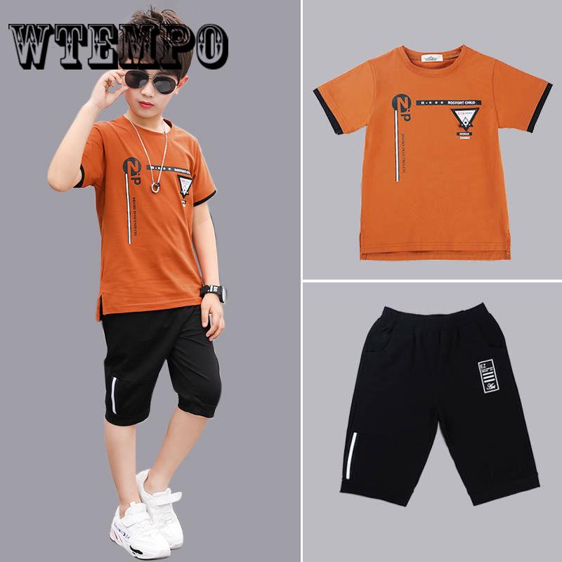 Summer Baby Boys Girls Clothes Sets Short Sleeve T-shirt Tops+Shorts Casual Outfits