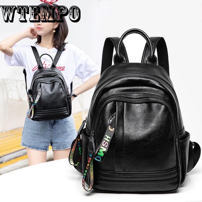 PU Leather Backpack  Laptop Backpacking Women Backpacks Student Waterproof Bagpack