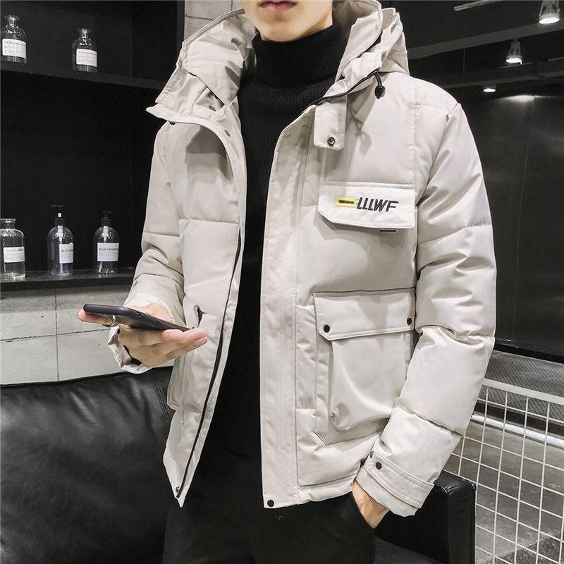 Winter Men's Tooling Cotton-padded Jacket Korean Version of The Trendy Brand Winter Loose Plus Size Padded Jacket Thick Hooded Padded Jacket