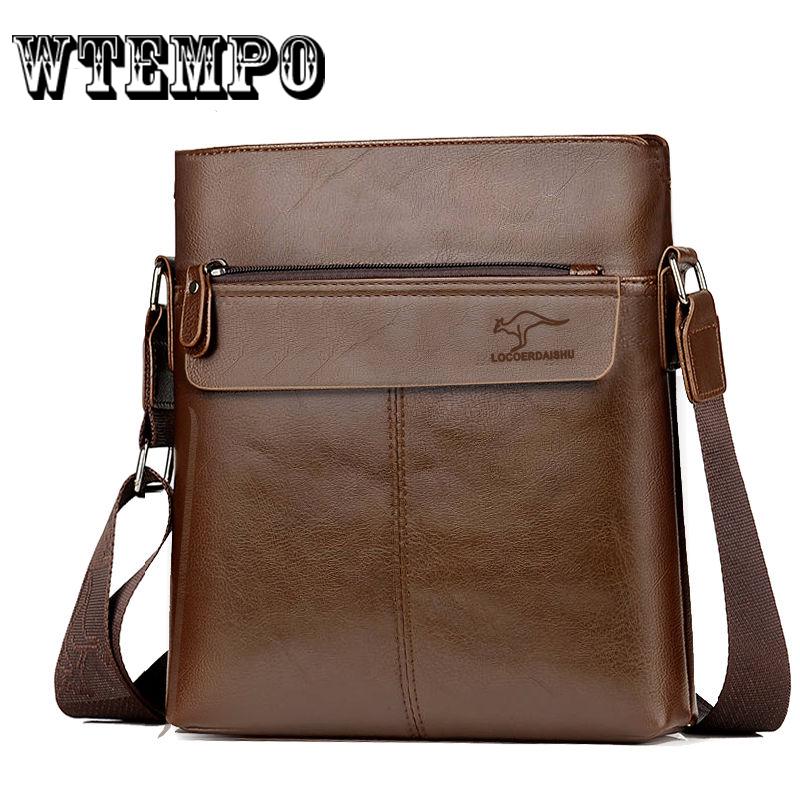 Fashion PU Leather Men's Messenger Bags Office Briefcase Bag Shoulder Bag Handbag