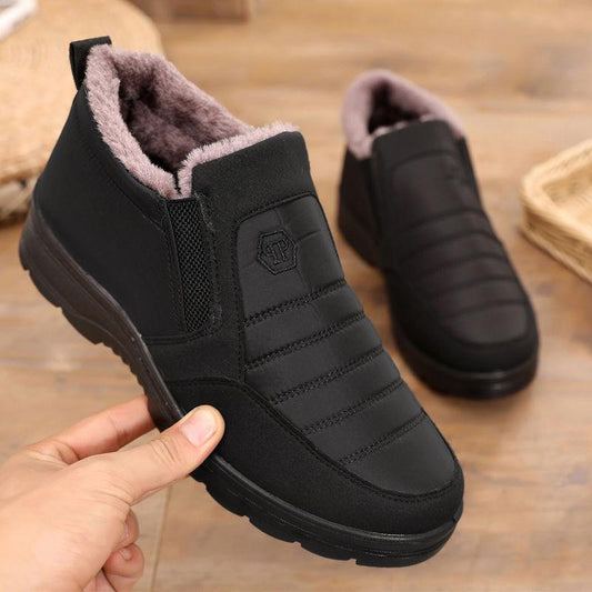 Waterproof Cotton Shoes Old Beijing Cloth Shoes Winter Men's Cotton Shoes Plus Velvet Thickening Non-slip Elderly Men's Shoes