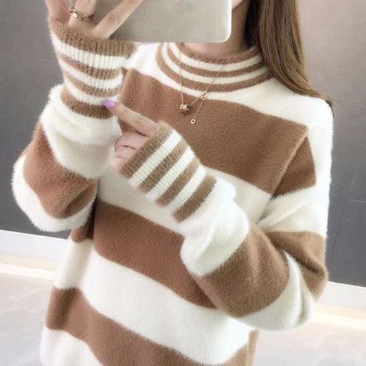 Winter Warm Women Sweater Thick Knitted Jumper Top Female Sweater