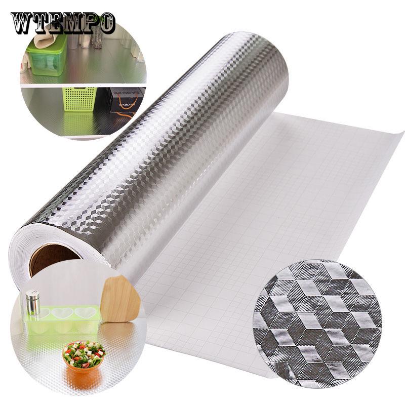 Brand DIY Waterproof Oil Proof Aluminum Foil Self Adhesive Wall Sticker Stove Cabinet