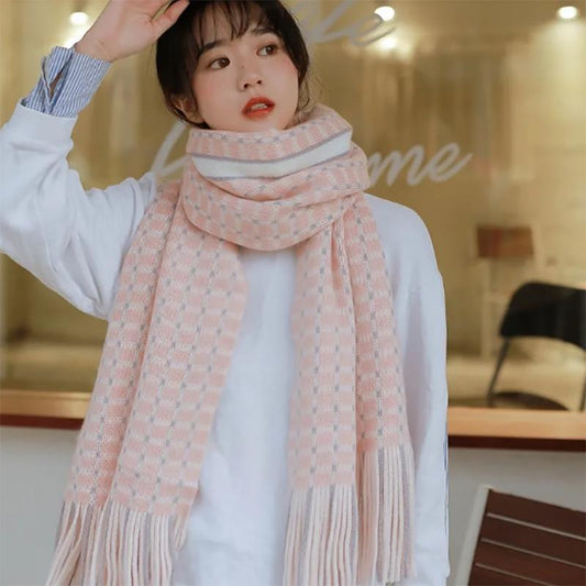 Scarves Womens Cute Korean Wild Bib Women Winter Scarfs Thicked Warm Knitted Wool Scarves