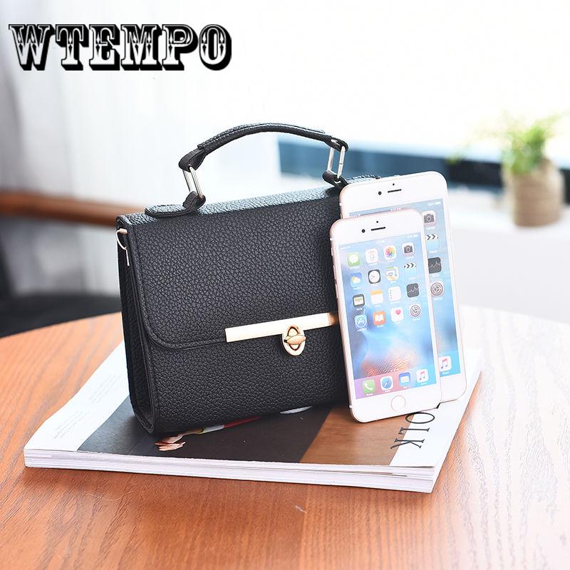 Leather Handbags Simple Style Women Shoulder Messenger Bag Clutch