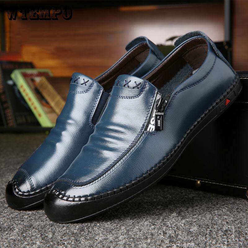 Genuine Leather Men Casual Shoes Luxury Brand Mens Loafers Moccasins Breathable Shoes