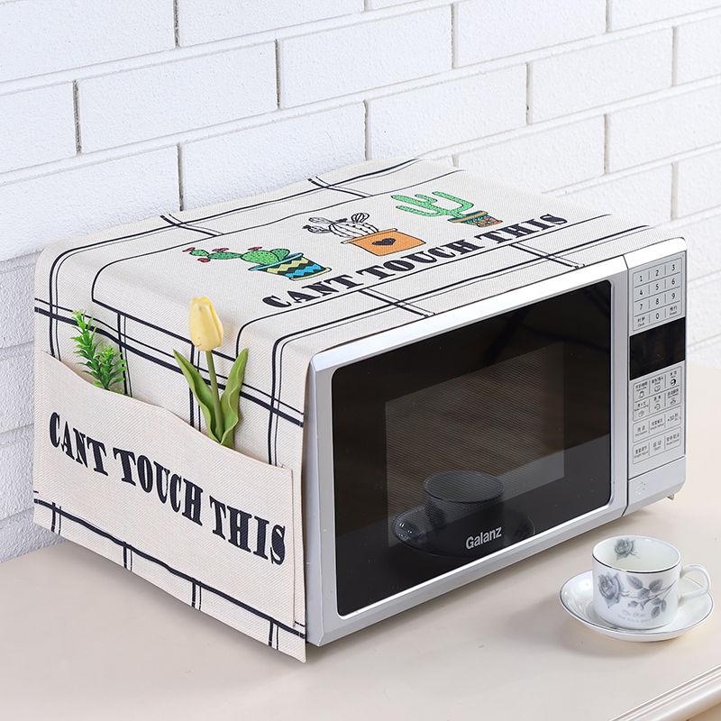 Grease Proofing Storage Bag Kitchen Accessories Double Pockets Dust Covers Microwave Cover Microwave Oven Hood