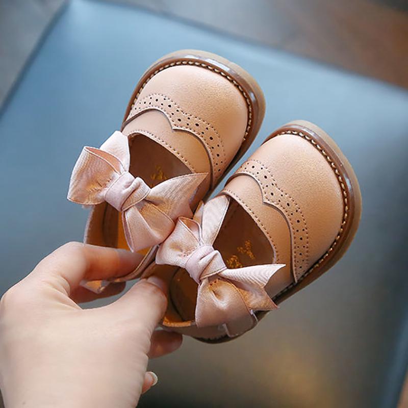 Women's Baby Shoes Soft Bottom Children's Princess Shoes 0-1-3 Years Old Toddler Shoes Spring and Autumn Baby Single Shoes Girls Small Leather Shoes