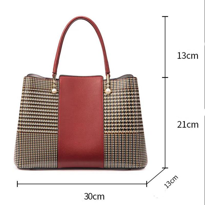 Women Large Capacity Top-Handle Bags High Quality Genuine Leather Handbags Personality Crossbody Bag