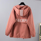 Spring Autumn Women Jacket Hooded Cartoon Print Outwear Women Loose Coat Female Windbreaker Tops