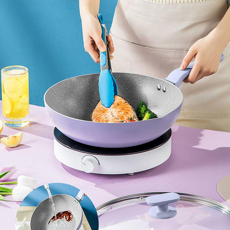 Frying Pan Non-stick Pan Household Cooking Pan Cookware Kitchenware Wok Non-stick Wok with Cover